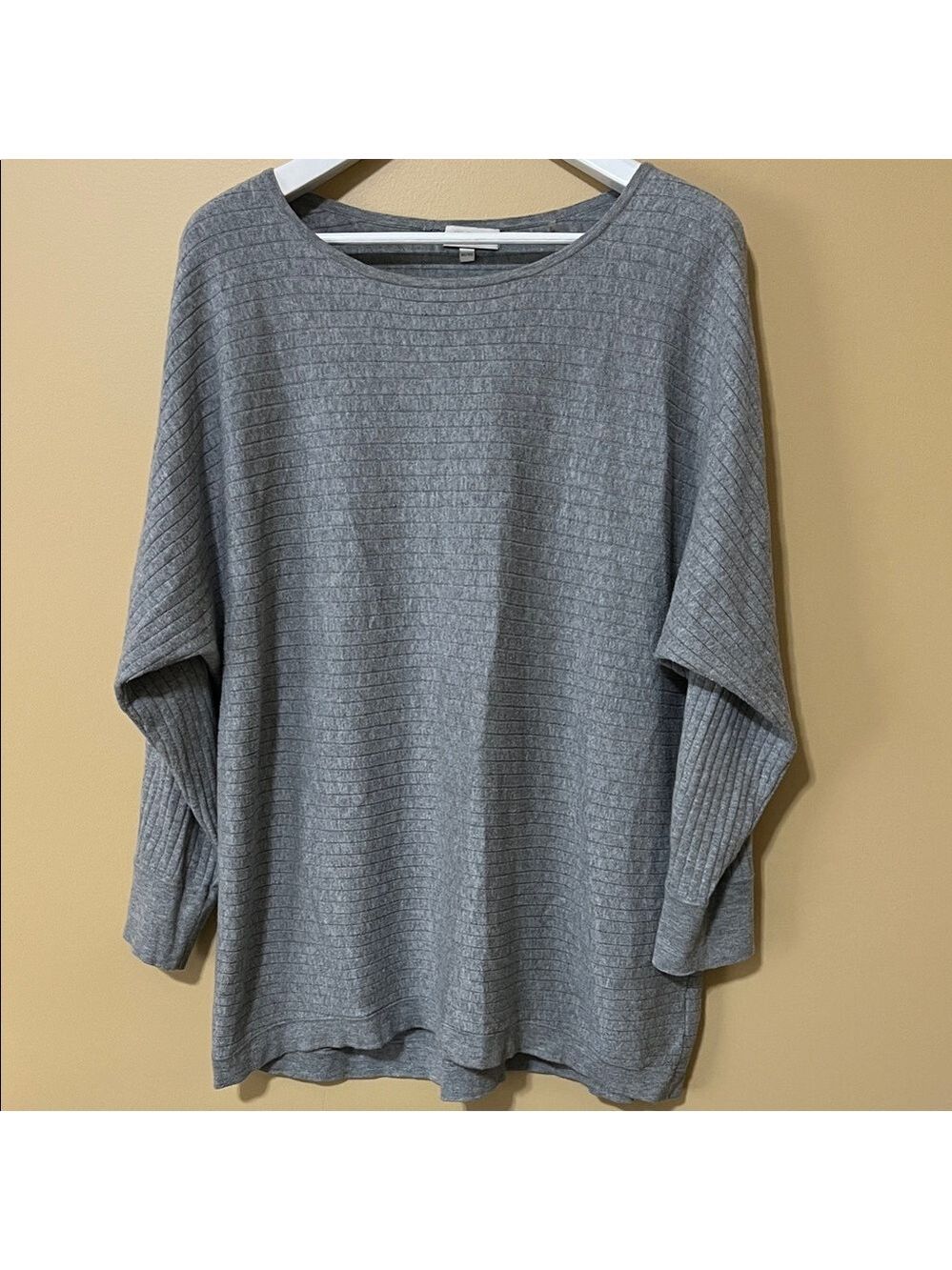 KINROSS CASHMERE Gray Women's Tunic Sweater. XL